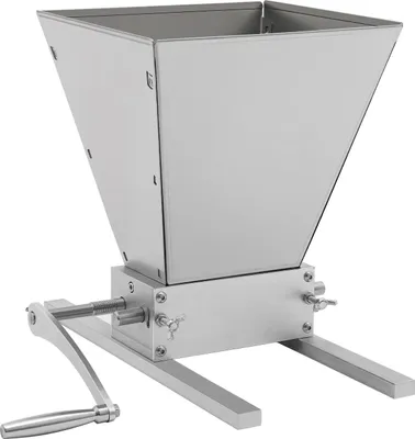 Produktbild von Getreidemühle & Malzschrotmühle - 2-Walzenmühle - Edelstahlwalzen - Für Heimbrauerei - Silber