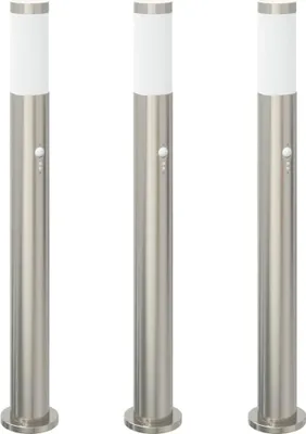 Immagine prodotto di vidaXL Dissuasori con sensore 3 pezzi 80 cm acciaio inox IP44