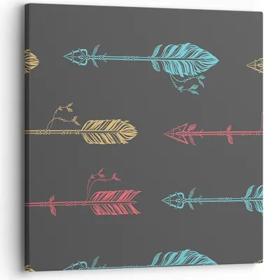 Produktbild von Bild auf Leinwand - Leinwandbild - Pfeil Feder - 30x30cm - Wand Bild - Wanddeko - Wandbilder - Leinwanddruck - Bilder - Kunstdruck - Wanddekoration - Leinwand bilder - Wandkunst - AC30x30-3874