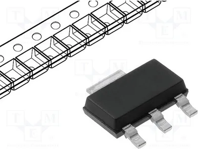 Produktbild von Transistor: NPN; bipolar; 40V; 0,6A; 1,15W; SOT223 PZT2222A.115 NPN SMD-Transistoren