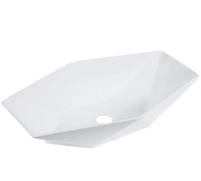 Zdjęcie produktu dla Umywalka nablatowa KERRA KR-570, ceramiczna, biała, 58 cm