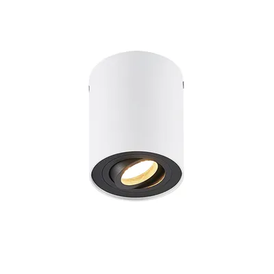Produktbild von Arcchio Deckenspot Jolina, rund, weiß/schwarz, 13 cm, Metall
