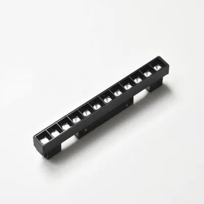 Image de Projecteur LED sur Rail Magnétique 48V DC 12W NOIR - Blanc Neutre 4000K - 5500K