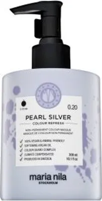 Produktbild von Maria Nila Colour Refresh Farbmaske Pearl Silver, 300 ml, pflegend für platinblondes und graues Haar, vegan, hält 4-10 Haarwäschen