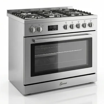 Produktbild von Gurari Gas-Standherd Edelstahl Gas Elektro Standherd 90 cm 126 L Erdgas Fl.Gas 4 Kw WOK,Selbstreinigung GCH E 818 X