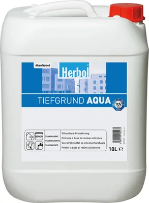 Produktbild von Herbol Tiefgrund Aqua transparent lösungsmittelfreie Siliconharz-Grundierung, 10l