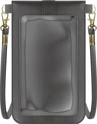 Immagine prodotto di Custodia per cellulare con finestra touchscreen e tracolla 1,40 m nero-grigio