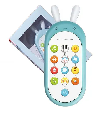Produktbild von Minicee Baby Spielzeug Telefon Interaktiv mit Licht und Musik Blau