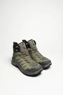 Zdjęcie produktu dla LOWA INNOVO MID, Męski, Dorosły, Zielony, Szary, Buty outdoorowe, Speed hiking, Chodzenia, Guma