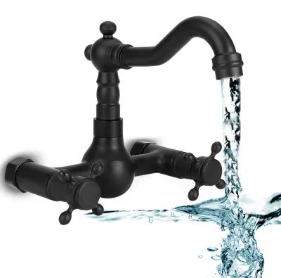 Produktbild von Wandarmatur mit 360° Schwenkbereich – Kupfer – Duscharmatur – Badewannenarmatur – Modern – Einlocher – Montageabstand 13,5-16,5 cm – Küchenarmatur