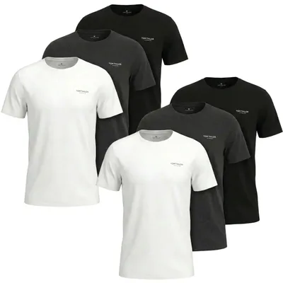 Produktbild von TOM TAILOR Herren Shirt kurzarm Rundhals | 6er Pack | 8103