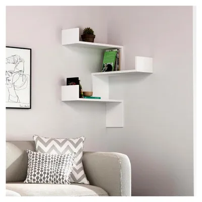 Produktbild von Luksa Bücherregal mit 3 Etagen | für Wohnzimmer, Büro und mehr | einfache Montage | 60 x 90 x 22 cm | Weiß