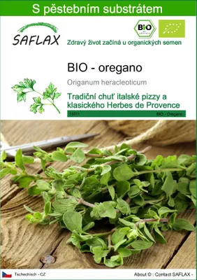 Obrázek produktu pro SAFLAX - BIO - oregano - Origanum heracleoticum - 1500 Semena - S pěstebním substrátem bez klíčků