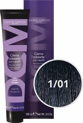 Produktbild von Diapason Haarfarbe Diapason Color Hair Color Cream 1/01 Blue Black