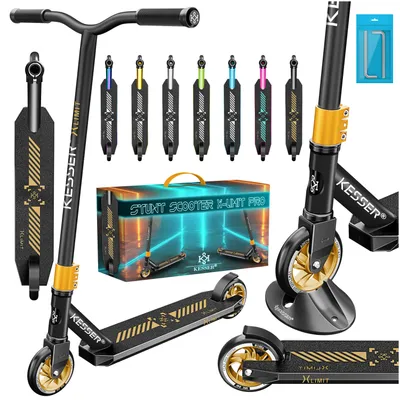 Produktbild von KESSER® Stunt Scooter X-Limit-Pro 360° Lenkung Funscooter Stuntscooter mit Ständer ABEC 9 Kugellagern, 110 mm PolyurethanRäder , Kickscooter Tretroller Cityroller Trick Roller für Kinder Erwachsene