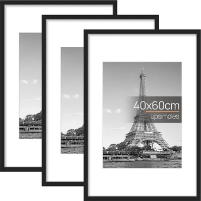Produktbild von Bilderrahmen 40x60 Schwarz 3er Pack | Picture Frame für Fotos, Bilder, Poster
