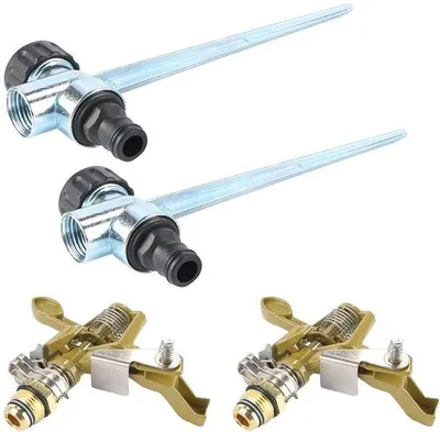 Produktbild von 360-Grad-Bewässerungssprinkler mit einstellbarem Wasserstrahl und Zinklegierungsspitzen