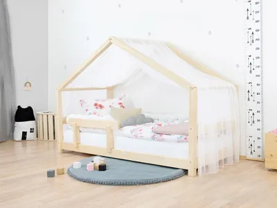Produktbild von Luftiges Chiffondach für Hausbetten Lucky, Sidy - Pink - 145x420 cm