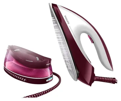 Produktbild von Philips GC7842/40 Dampfbügelstation 1,5 l SteamGlide Plus-Sohle Violett, Weiß