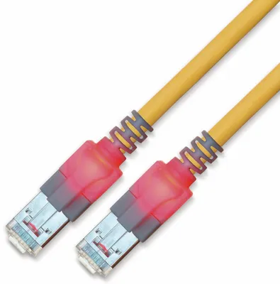 Immagine prodotto di Cavo patch RJ45 SACON CAT.6, S/FTP, identificazione luminosa, LSOH, giallo, 1,0 m