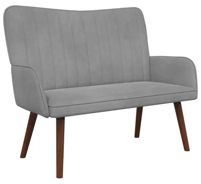 Produktbild von vidaXL 2-Sitzer Sofa Hellgrau 115 x 61 x 87 cm Samt (V)