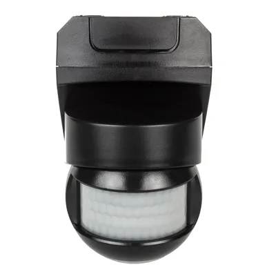 Produktbild von Infrarot-Bewegungssensor 180° + 360° Bewegungsmelder mit Dämmerungssensor bis 12m Reichweite IP54 Schwarz