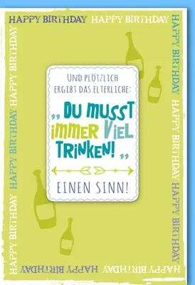 Produktbild von Geburtstag - Glückwunschkarte im Format 11,5 x 17 cm mit Umschlag