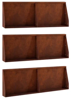 Immagine prodotto di vidaXL Muri di sostegno, 6 pezzi, 60 x 12 x 50 cm, acciaio resistente agli agenti atmosferici, aspetto ruggine