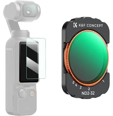 Image de Filtre ND magnétique pour DJI Osmo Pocket 3, filtre ND variable ND2-ND32, réglage de l'ouverture de 1 à 5 diaphragmes, cadre en aluminium