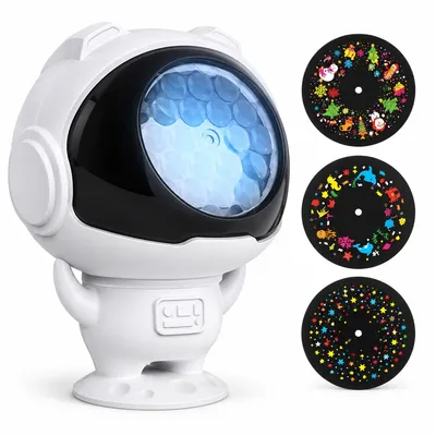 Produktbild von Weihnachtsprojektor LED, 16 Weihnachtsmotive, drehbare Weihnachtsbeleuchtung für Innen Außen, Garten, Haus und Party Dekoration