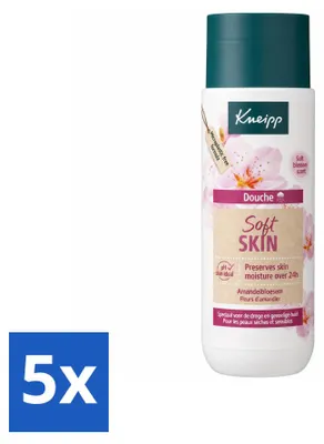 Produktbild von 5 x Kneipp Douchegel Soft Skin Amandelbloesem - 200 ml - Vorteilspackung - 5 Stücke