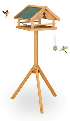 Productafbeelding van Vogelvoederhuisje voederhuis op standaard - Hout - 120 x 62 x 55 cm