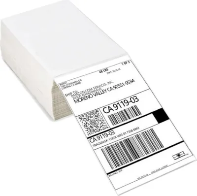 Produktbild von Trade-Shop 900 Stück Versandetiketten Thermodirekt-Etiketten Thermo-Eco Falzetiketten 103 x 150 mm / Leporello gefalzt, Trägerperforation