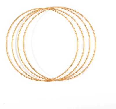 Produktbild von Vaessen Creative Metallringe Ø 25 cm x 3 mm Kreis zum Basteln - 4 Stück Drahtkre
