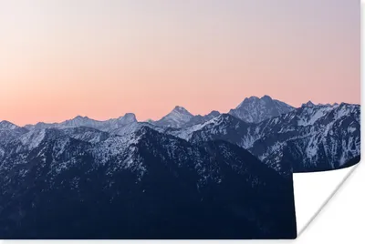 Produktbild von MuchoWow® Poster Alpen - Berg - Sonnenuntergang - Schnee 120x80 cm - Bilder