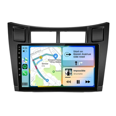 Obrázok produktu pre Hexinex 9-palcové autorádio Android 15 pre Toyota Yaris XP90 (2005–2012) 2 GB + 64 GB, WiFi, GPS, CarPlay