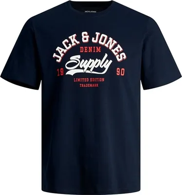 Image de T-shirt pour homme JJELOGO Standard Fit 12246690 Navy Blazer, S