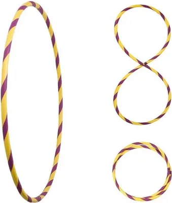 Produktbild von Bunter Hula Hoop Reifen, faltbar, Ø95cm Gelb-Lila