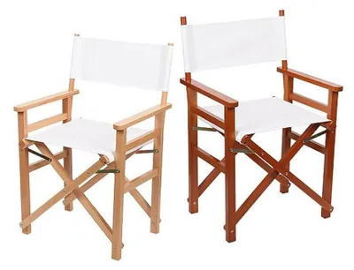 Sitzbezug-Set für Regiestühle, Polyester, klappbar, weiß, 53x41 cm