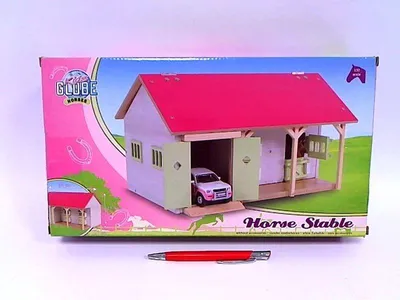Produktbild von Kids Globe Pferdestall mit zwei Boxen und Lager 1:32