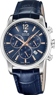 Produktbild von Jaguar Herren Chronograph Leder Elegant Luxus Uhr blau Acamar UJ968/2