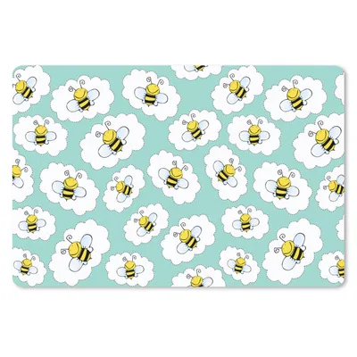 Produktbild von MuchoWow® Mauspad Mousepad Biene - Insekten - Muster - Grün 27x18 cm - Mousepads - Maus Mat - Pad - Mausunterlage - Büroartikel - Desk Matten