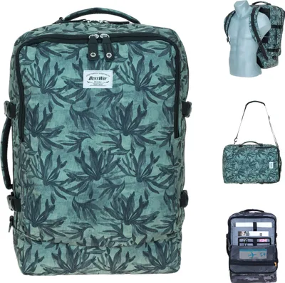 Produktbild von Rucksack Damen Reiserucksack Bestway Cabin Pro IATA 42 Liter Handgepäck Laptopfach Schultergurt 40252-0126 Safari Palm Green Grün + 1L Flüßigkeitenbeutel Elephant