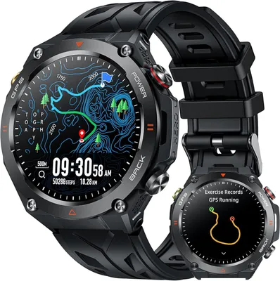 Produktbild von TAOLOON GPS Smartwatch für Herren mit Telefonfunktion, Fitness-Tracking, Herzfrequenz, Schlafmonitor und Kompass