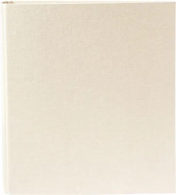 Image de Classeur à anneaux Goldbook A4 Linum Beige couverture lin 4 anneaux 260x320mm