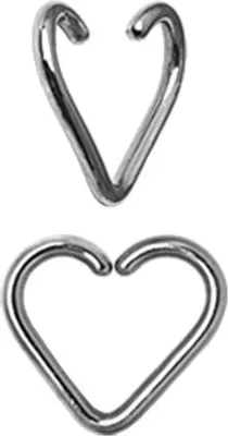 Produktbild von Karisma Annealed Continous Ohr Piercing Herz Ring Edelstahl 316L L 1,2 x 10mm