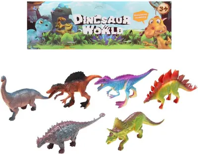 Immagine prodotto di Set di dinosauri, 6 pezzi - (giocattoli, figure)