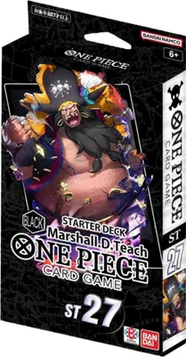 A product box for a One Piece card game starter deck.