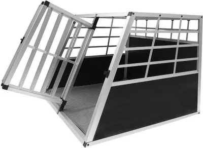 Produktbild von Hundebank für Auto - Groß 97 x 90 x 69 cm - Aluminium - Sicherer und komfortabler Transport - Schnelleinkauf