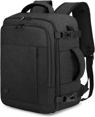 Produktbild von PromoHome® 40x30x20 Handgepäck Rucksack für Ryanair, easyJet, Eurowings | 24L Leichter Laptoprucksack 15.6 Zoll, Dunkelgrau